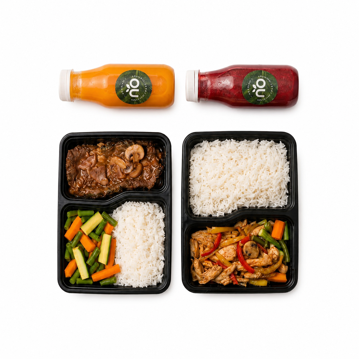 2 meals with 2 juices offer